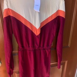 NWT Bershka Vintage Long Sleeve Dress size S